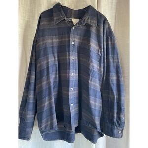 Cabelas Button Down Shirt Jacket Mens LONG SLEEVE Pocket Chest Flannel 2XL
